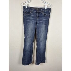 Dollhouse Womens Jeans Sz 7x34Denim Blue Comfort Casual Small Hole Good